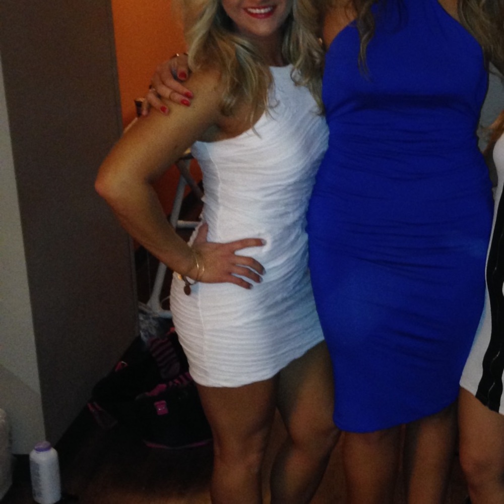 Ronny Kobo white mini dress